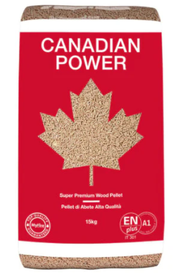 PELLET CANADIAN POWER 100% ABETE ENplus A1 – PALLET 70 SACCHI DA 15KG