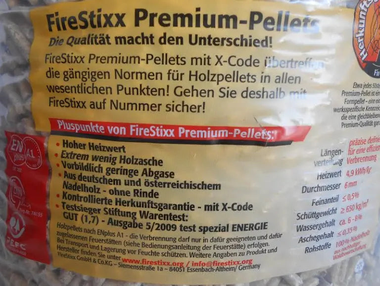 PELLET FITRESTIXX 100% ABETE ENplus A1 – PALLET 70 SACCHI DA 15KG