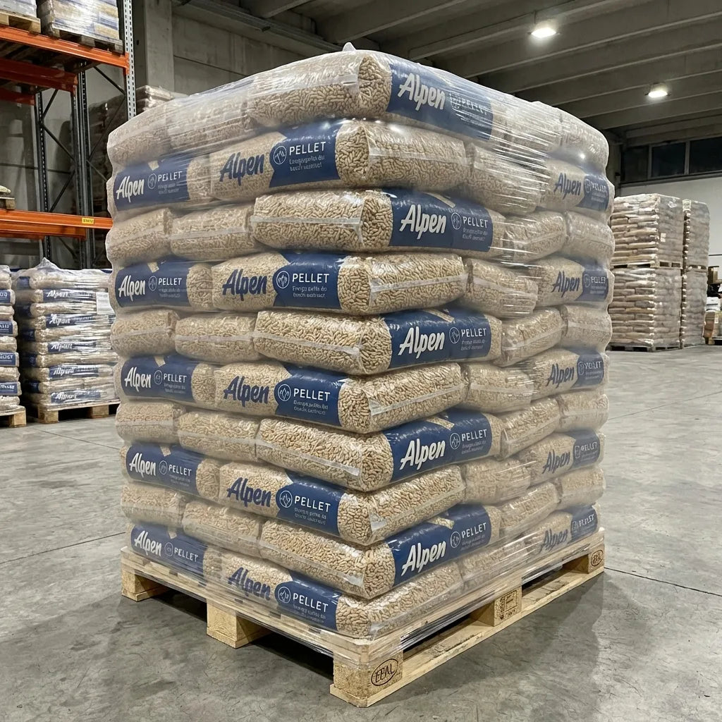 PELLET ALPEN PELLET PREMIUM A1 100% ABETE ENplus A1 – PALLET 70 SACCHI DA 15KG