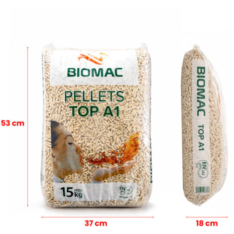 PELLET DI LEGNO TOP ENplus A1 – PALLET 70 SACCHI DA 15KG