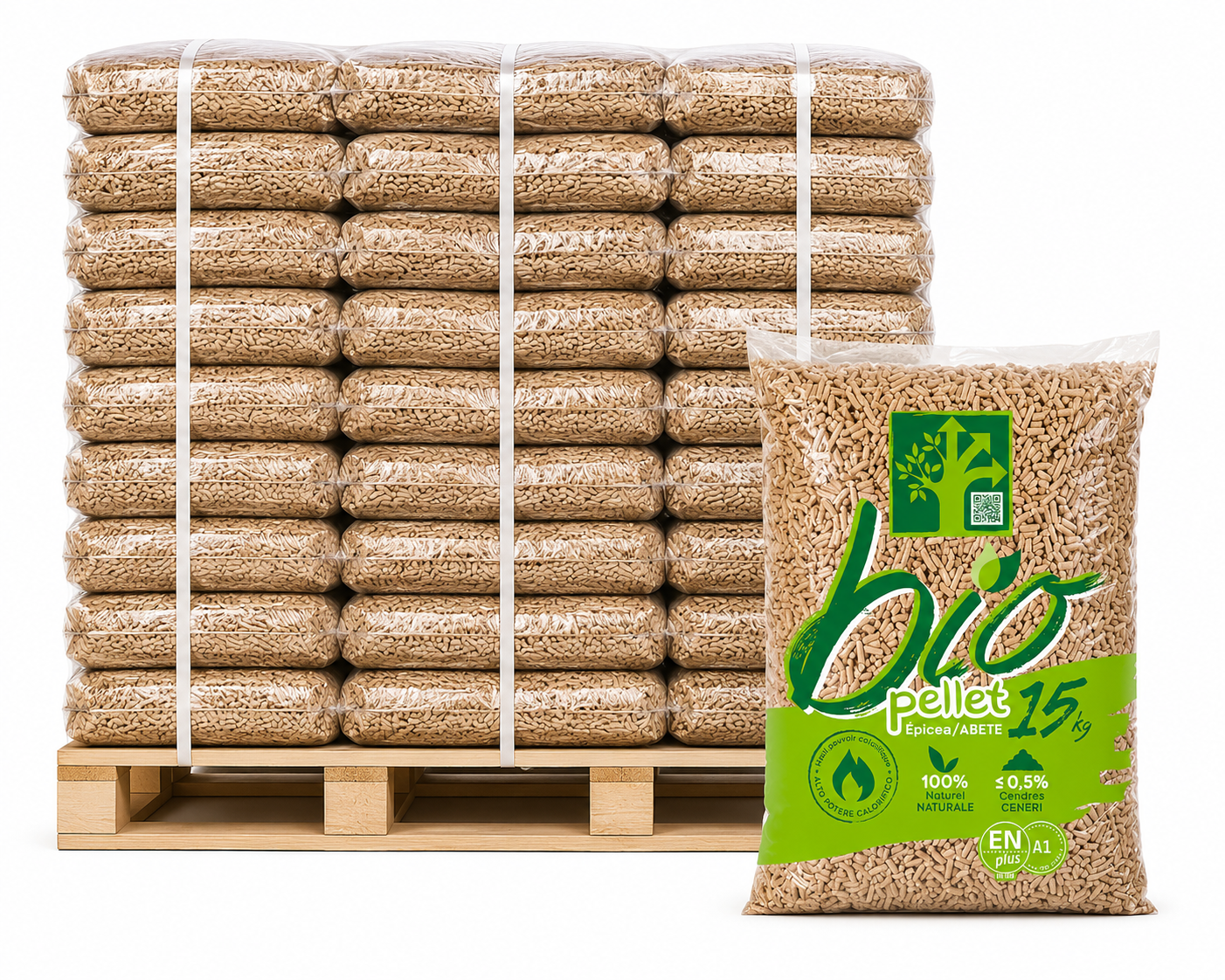 Bio Pellet Abete ENplus A1 – Energia Naturale ad Alte Prestazioni